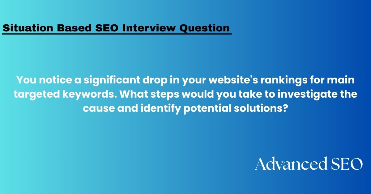drop in Google rankings