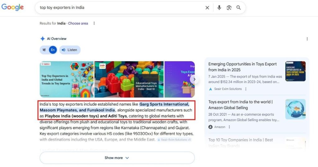 AI overview brand building