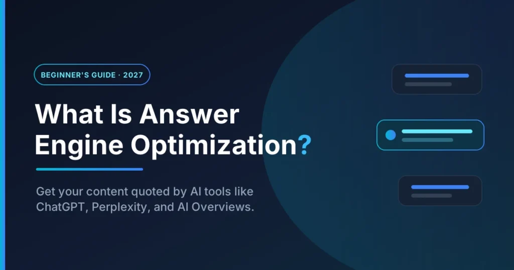How answer engine optimization works, a 4-step flow from question to cited answer