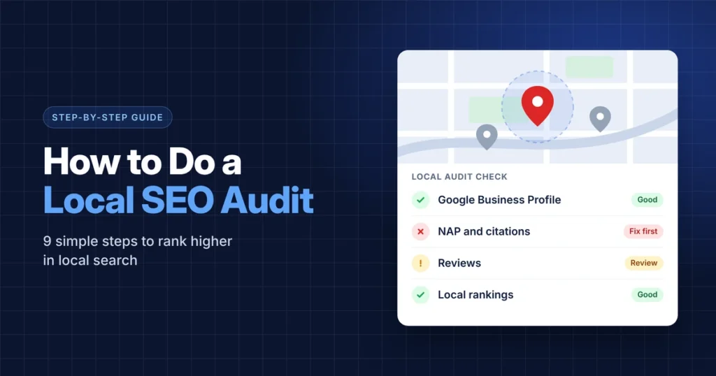 Local SEO audit steps for a Google Business Profile, citations, reviews, and website